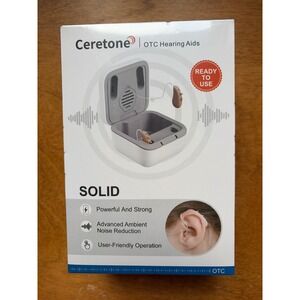 Ceretone SOLID OTC Hearing Aids Rechargeable Noise Reduction Beige CE-D12BT